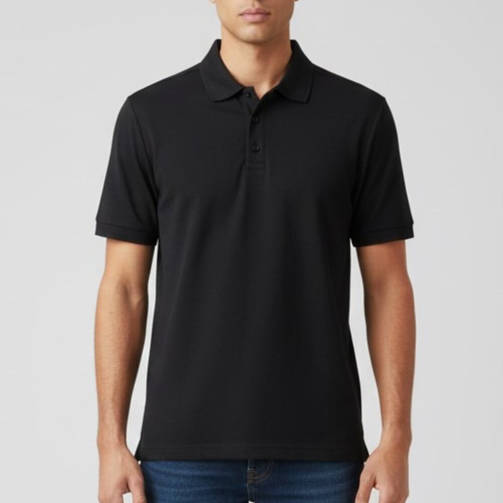 Fila Sport Golf Shirt Short Sleeve Black Medium